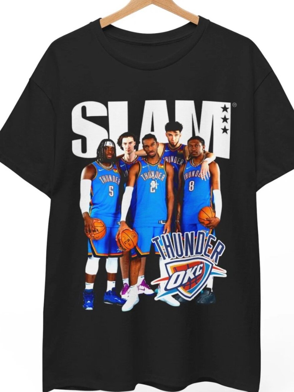 Shai SGA Josh Giddey Chet Holmgren Jalen Thunder NBA Slam T Shirt